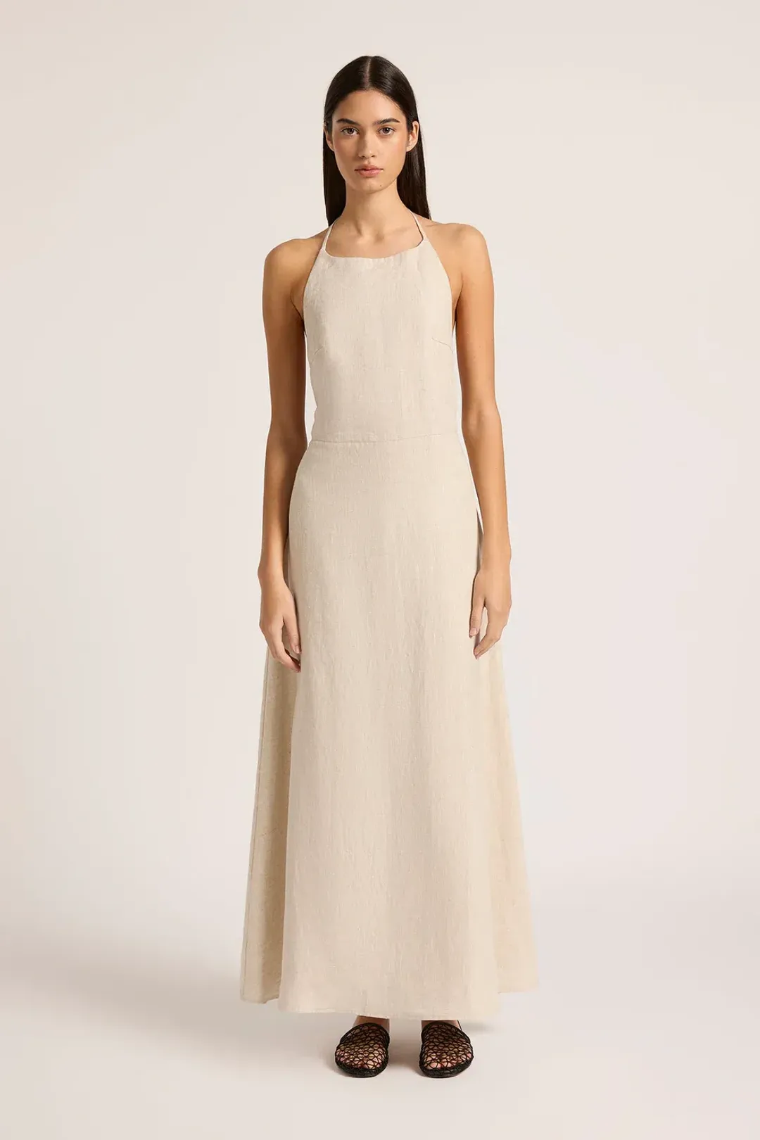 ZIBA LINEN MAXI DRESS Size 10 for rent on The Volte - main image