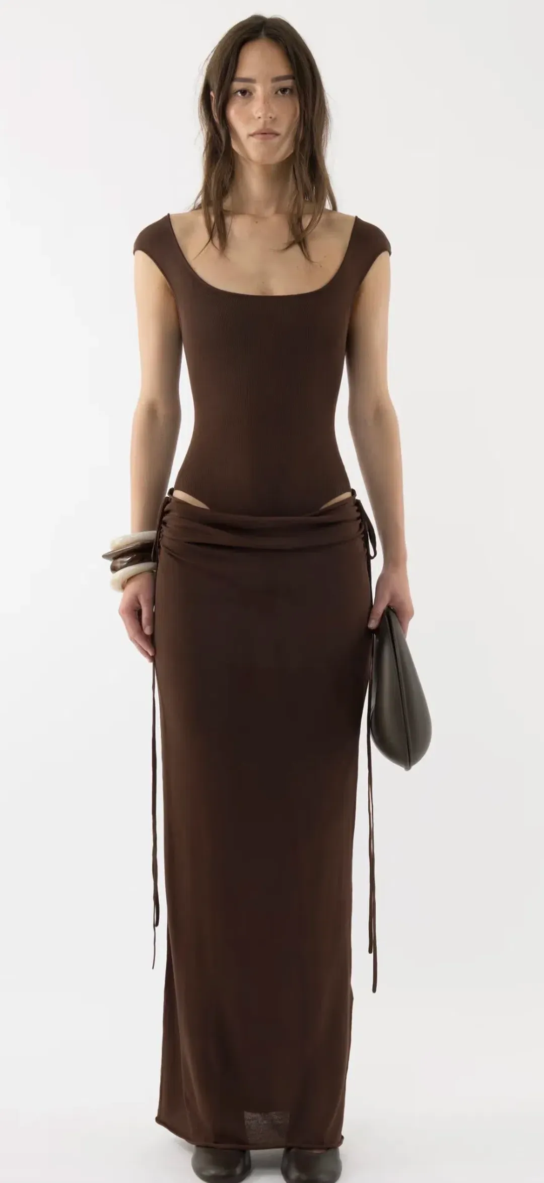 Arakii Draped Cut Out Dress for rent on The Volte - main image