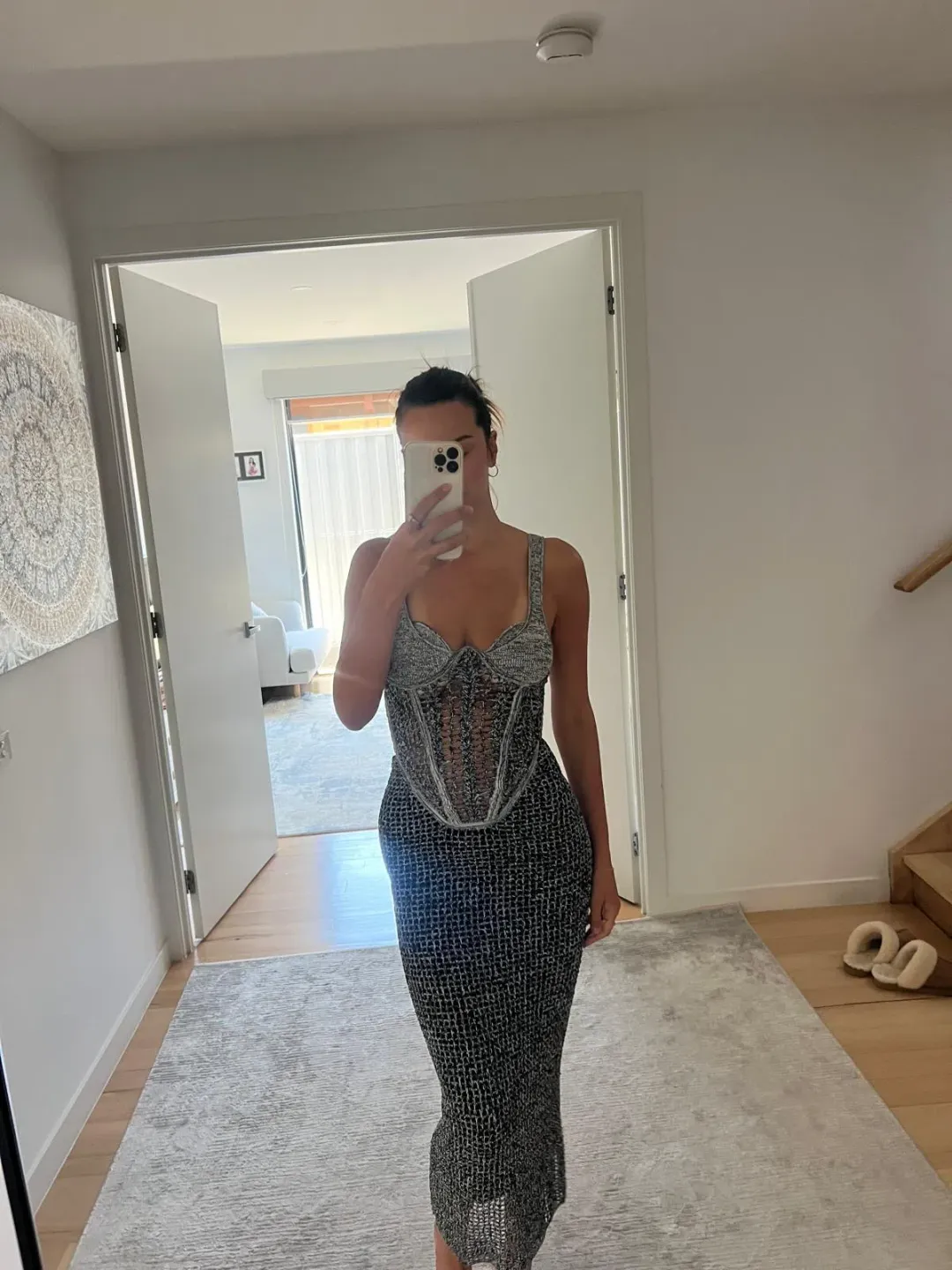 Dion Lee Midi Crochet dress  for rent on The Volte - main image