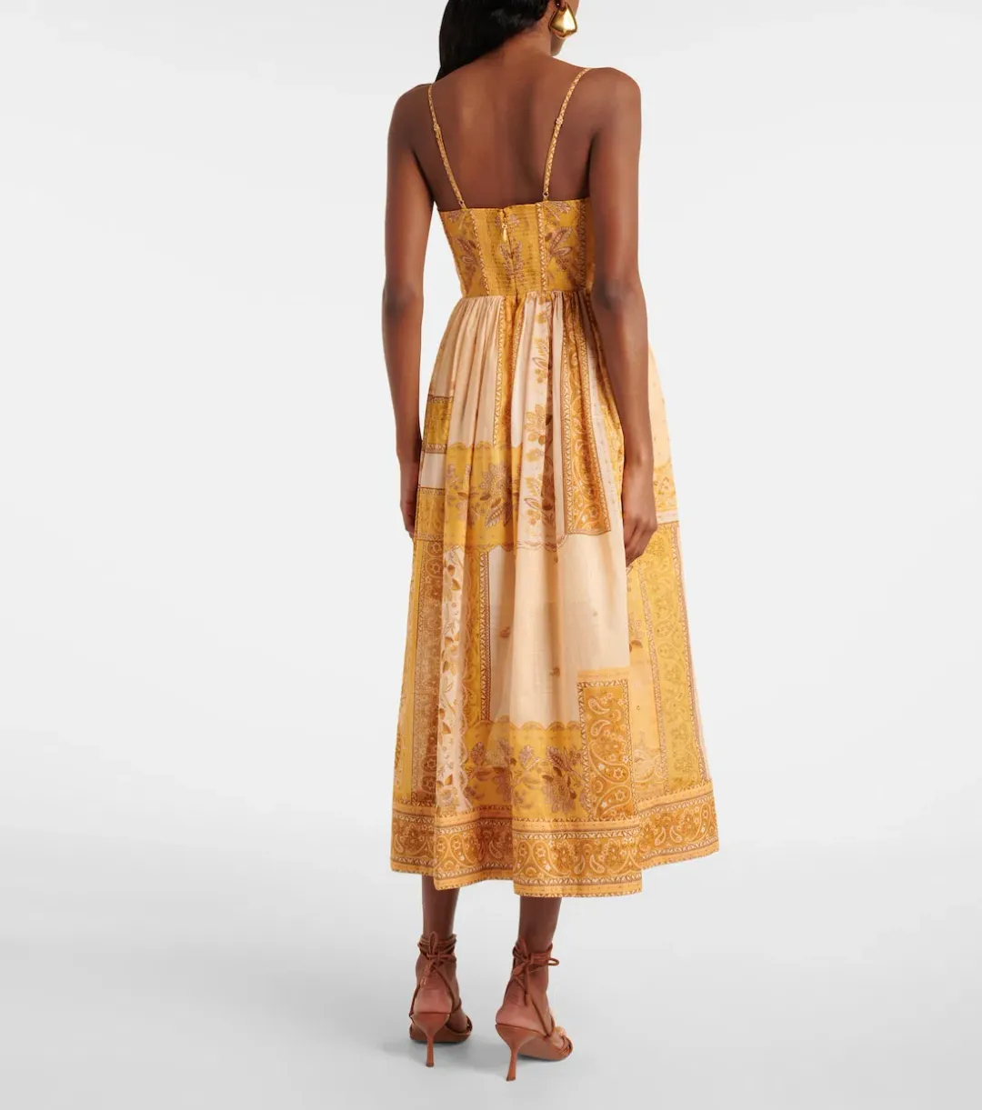 Zimmermann LUCKY CORSET MIDI DRESS Size 1/AU10 for rent on The Volte - main image
