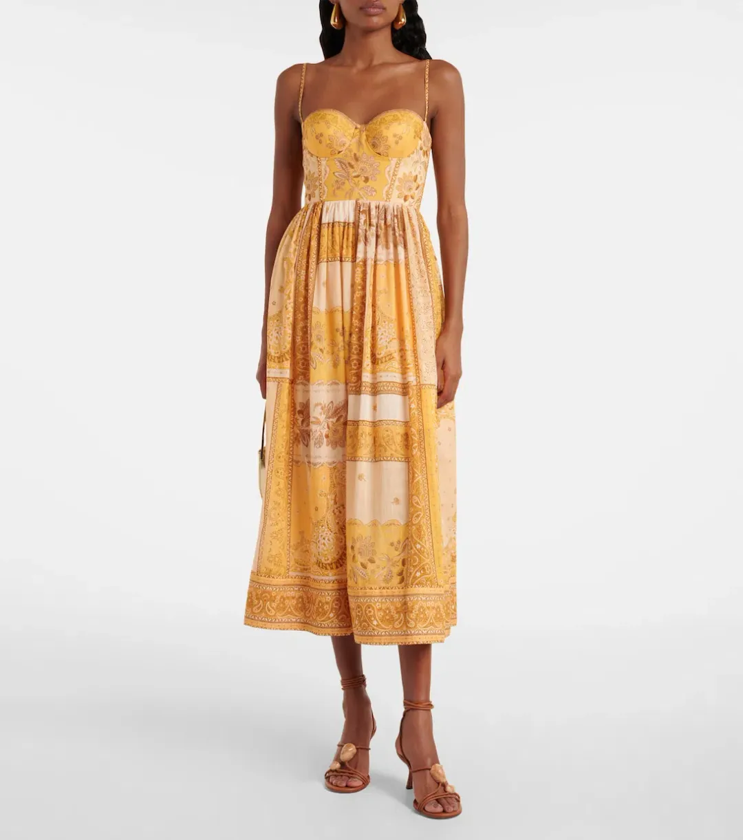 Zimmermann LUCKY CORSET MIDI DRESS Size 1/AU10 for rent on The Volte - main image
