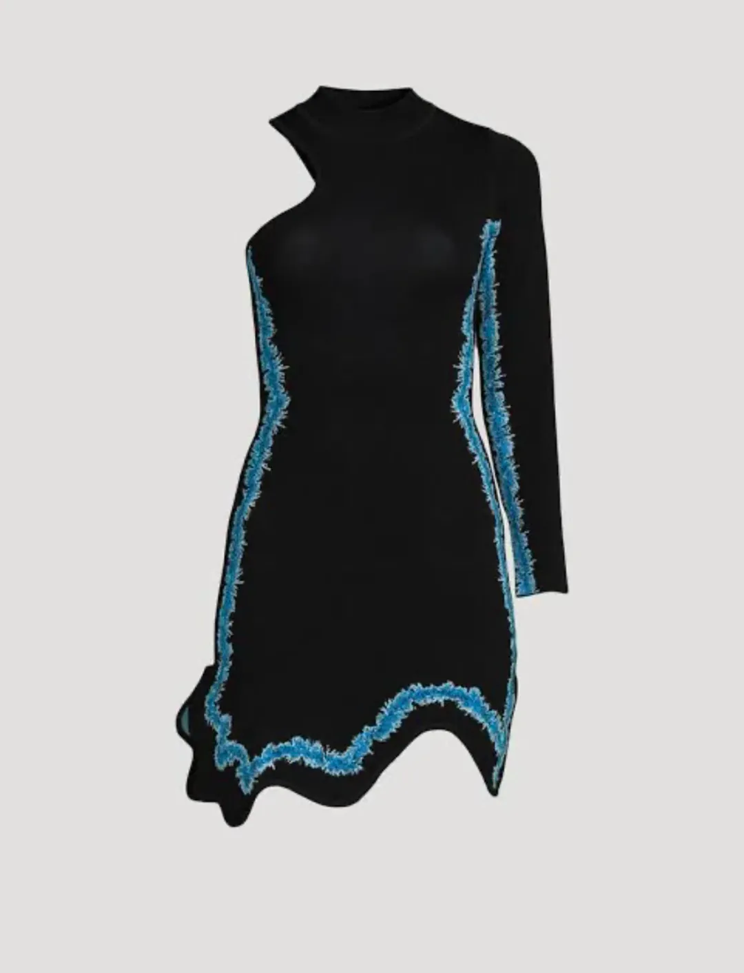 PH5 Manta Wavy One-Sleeve Mini Dress size M for rent on The Volte - main image