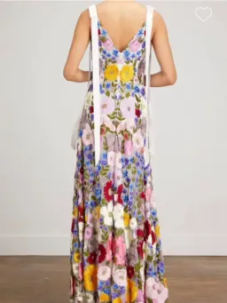 Rachel Gilbert Nya Floral Gown Multi Embroidered Floral Size 0 / AU 6 for rent on The Volte - image 4