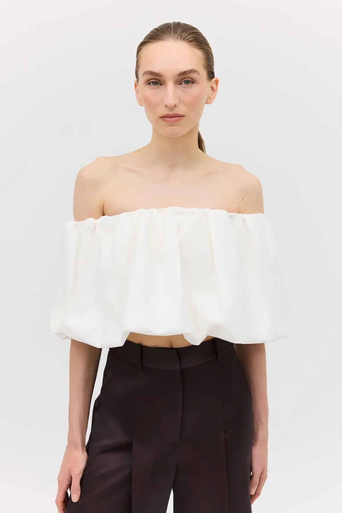Bianca Spender Cotton Hazel Top White Size 6 for rent on The Volte - main image