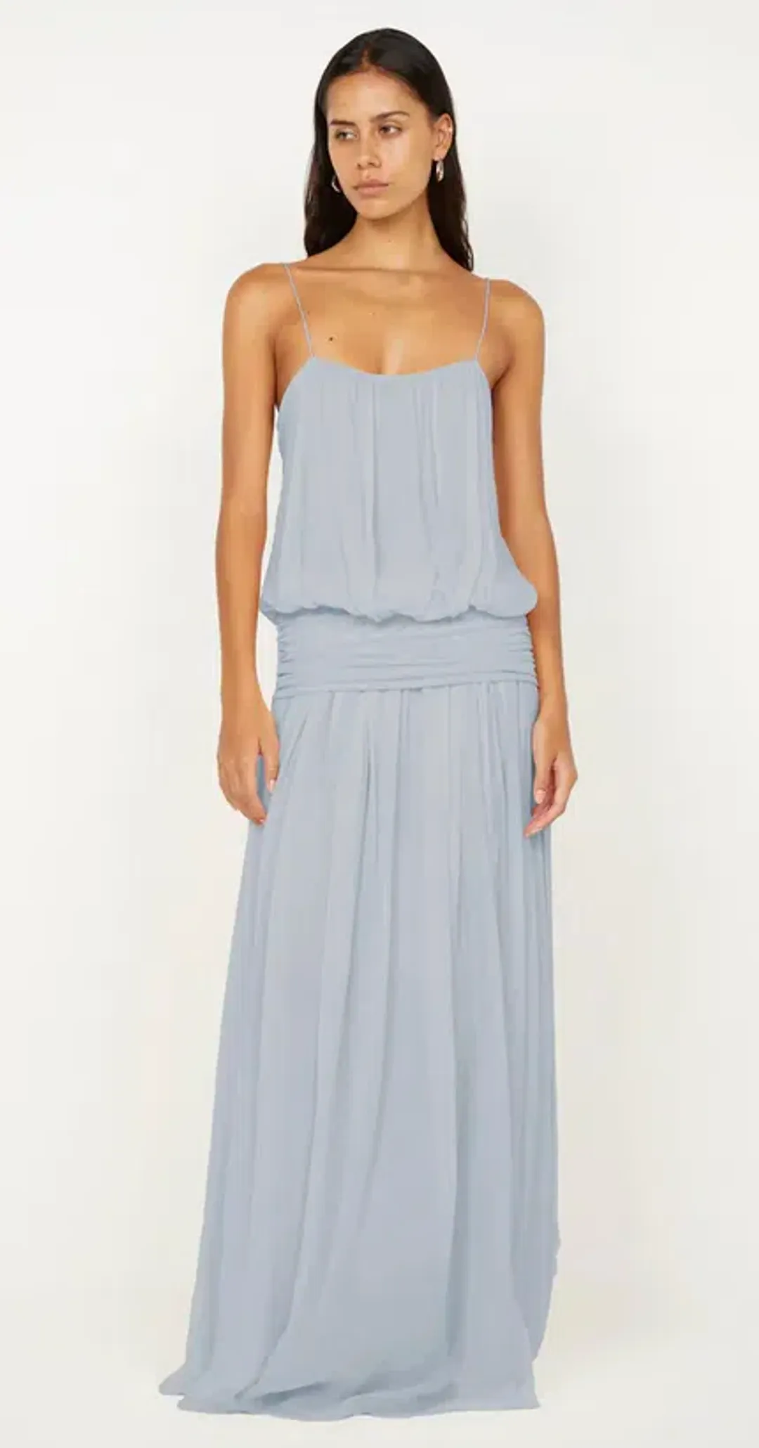 Bec + Bridge Camille Blouson Dress Cloud Blue 8 for rent on The Volte - main image