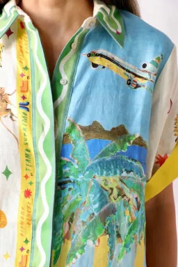 ALEMAIS All Aboard Linen Shirt and Skirt Set Size 10 AU for rent on The Volte - image 13