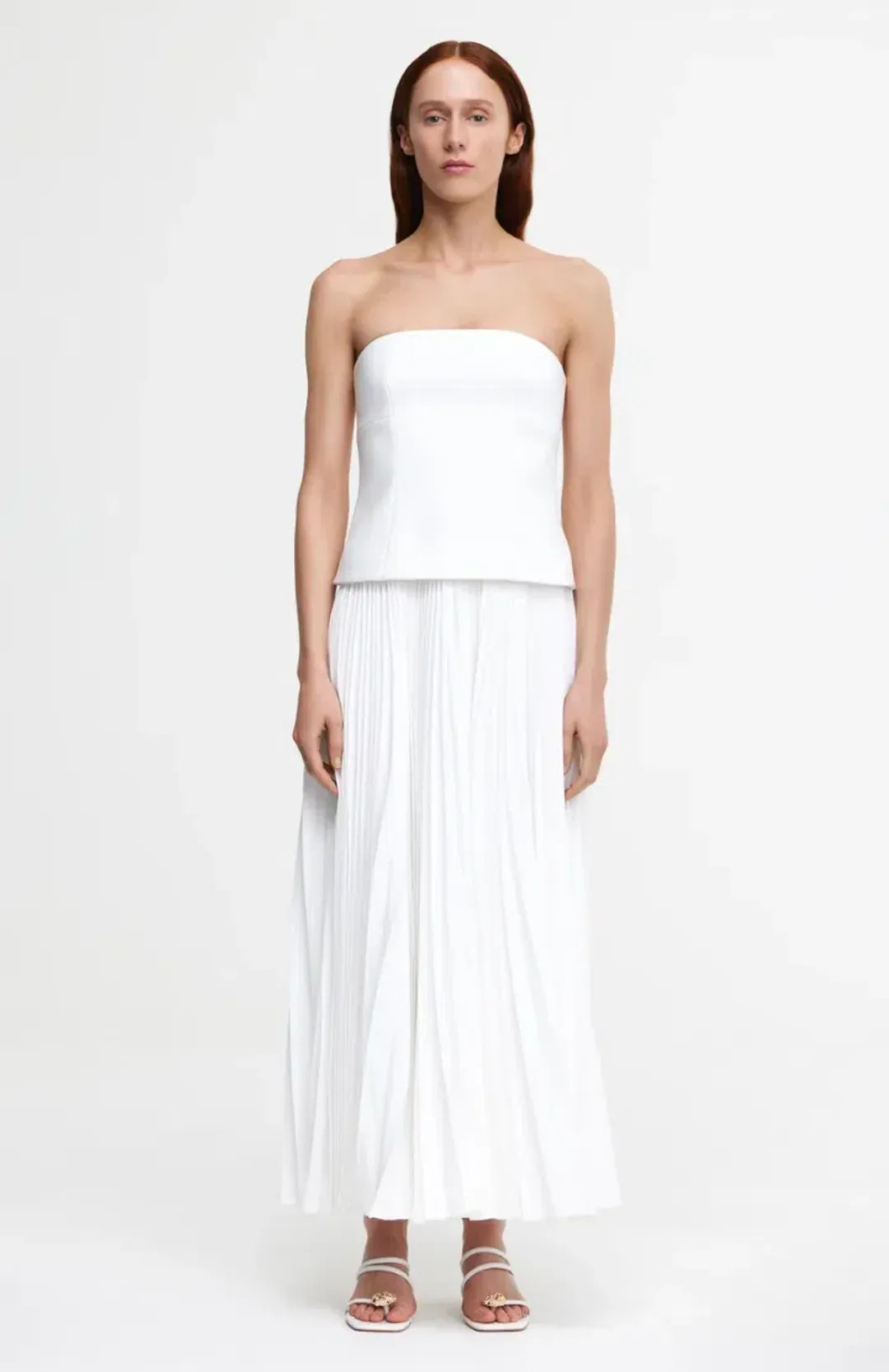ACLER - Brayswick Midi Dress Ivory for rent on The Volte - main image