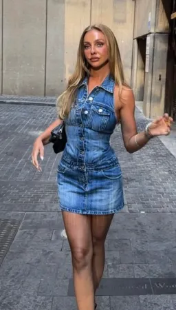Venroy Denim halter dress 6 for rent on The Volte - image 1