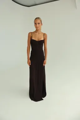 Manning Cartell Double Time Pleat Maxi Dress Dark Chocolate Size 6 for rent on The Volte - image 5