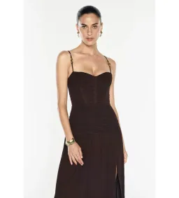 Manning Cartell Double Time Pleat Maxi Dress Dark Chocolate Size 6 for rent on The Volte - image 11