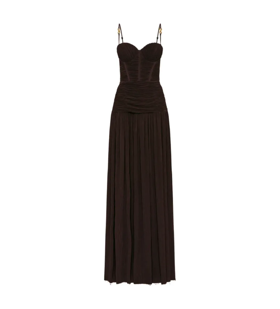 Manning Cartell Double Time Pleat Maxi Dress Dark Chocolate Size 6 for rent on The Volte - main image
