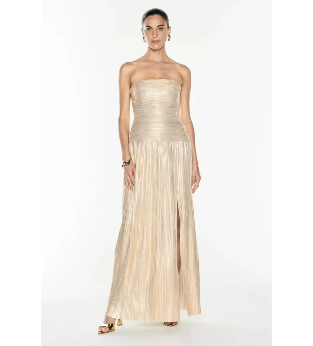 Manning Cartell Love And Lustre Maxi Dress Gold Size 10 for rent on The Volte - main image