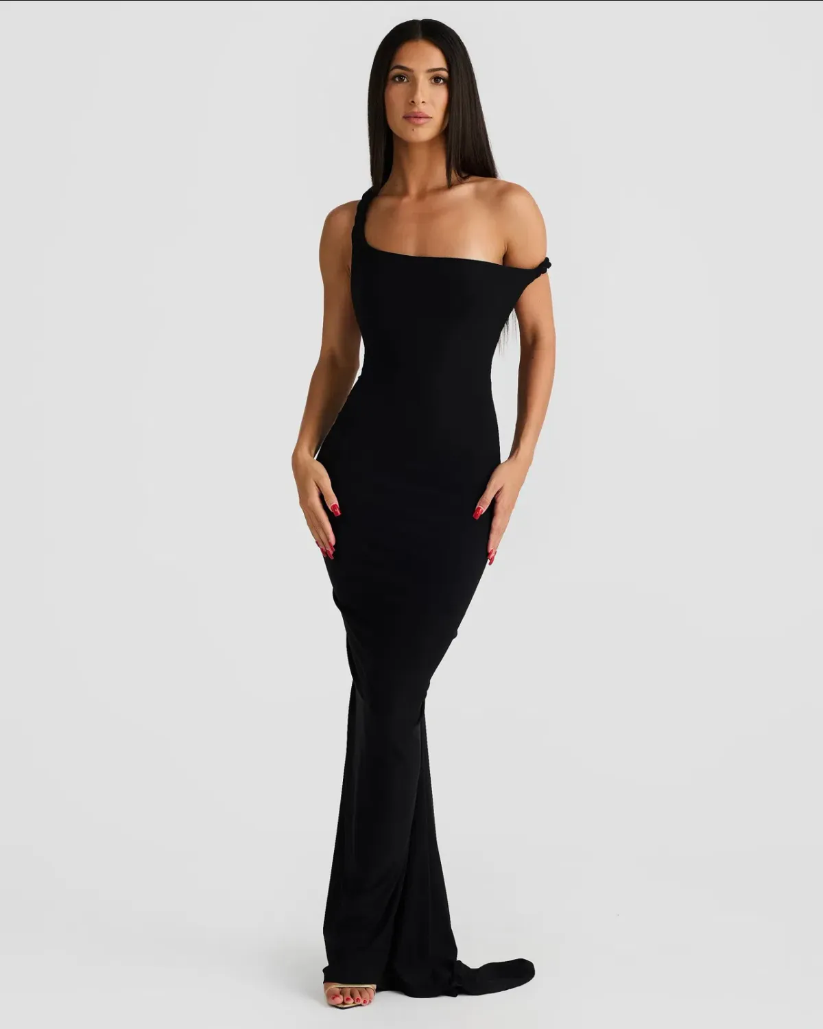 Melani The Label Maia Maxi Dress Black Size 10 for rent on The Volte - main image