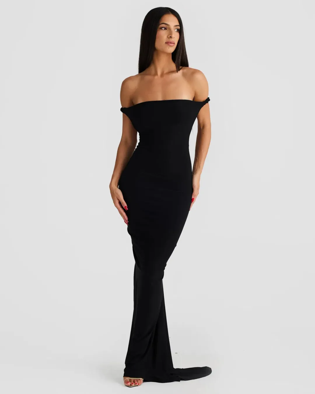Melani The Label Maia Maxi Dress Black Size 10 for rent on The Volte - main image