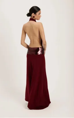 Ance Gria Adele Gown size 8 in wine  for rent on The Volte - image 2