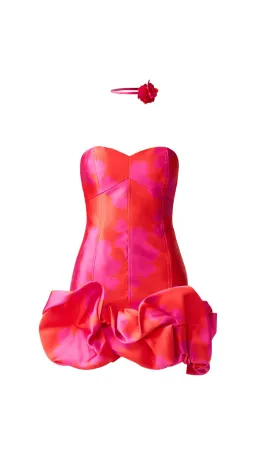 Elliatt Eloise Strapless Mini Dress in Pink and Red Size M (10) for rent on The Volte - image 5