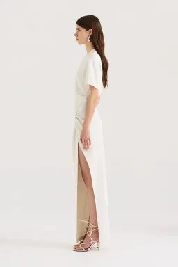 Henne Avila Maxi Dress in Cream Size 8 for rent on The Volte - image 2