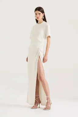 Henne Avila Maxi Dress in Cream Size 8 for rent on The Volte - image 1