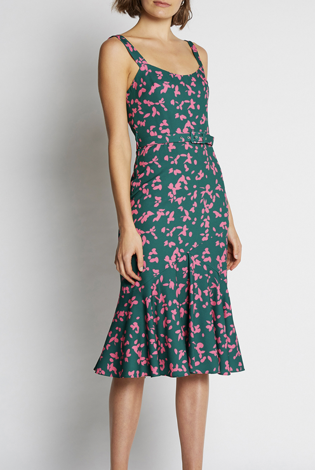 By Johnny Petal Punch Belted Sundress Print Size 6 for rent on The Volte - main image
