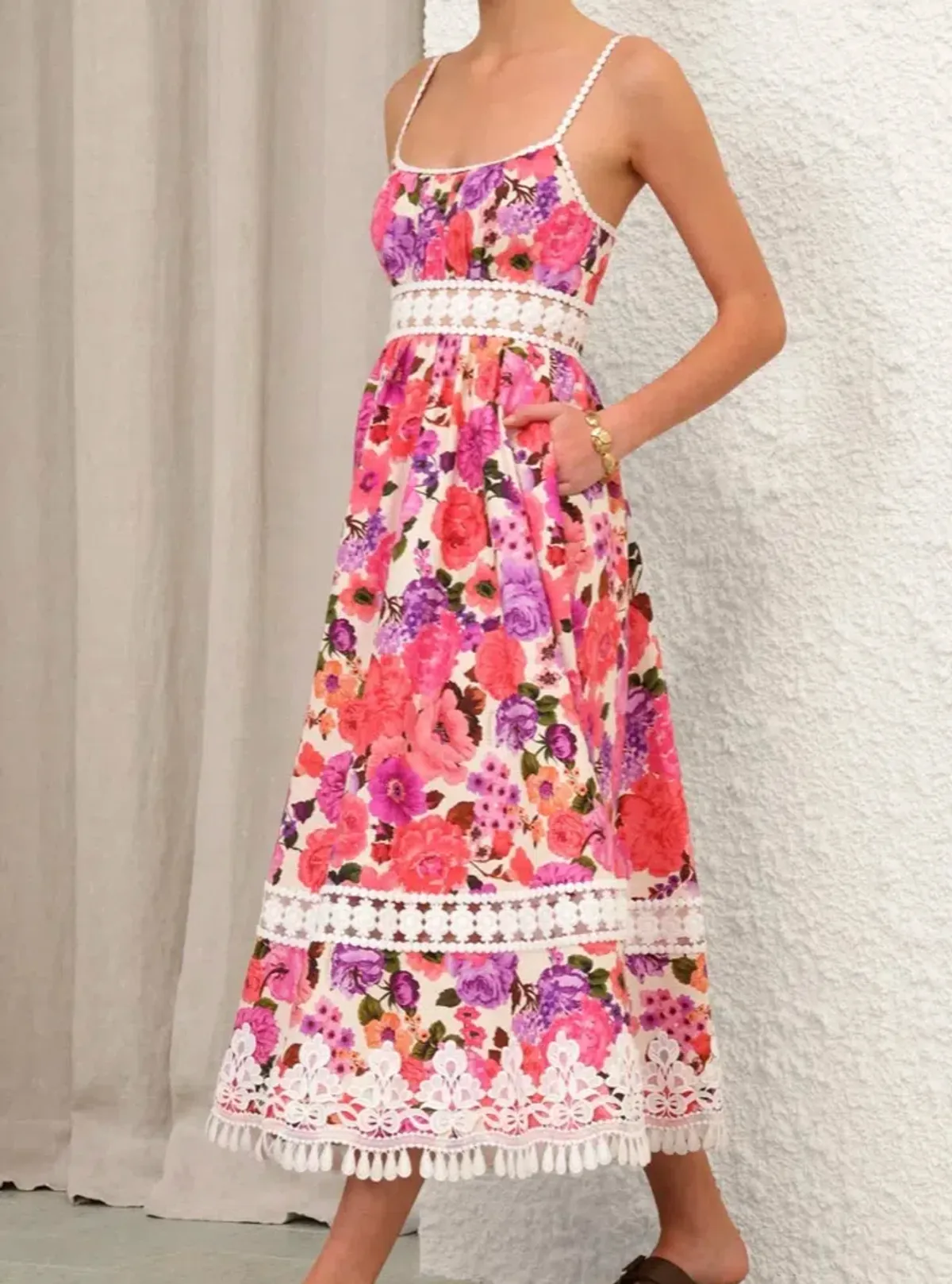 Zimmermann STARDUST FIT & FLARE DRESS, Size 0/ AU 8 for rent on The Volte - main image