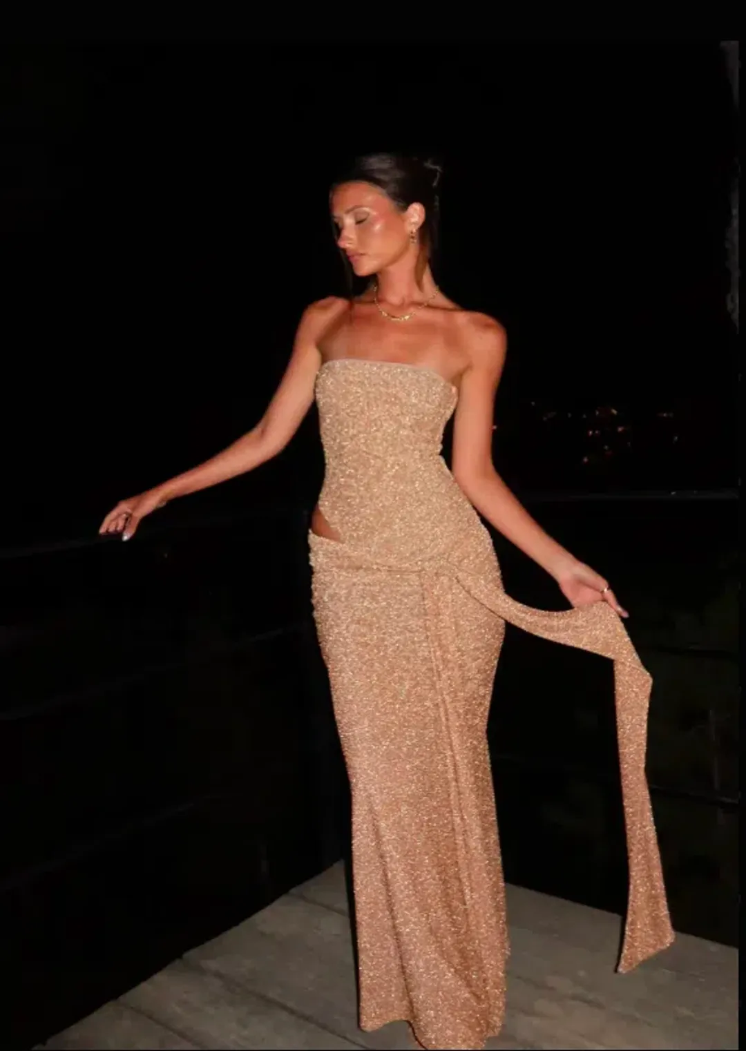 Elaai Monaco Dress Honey for rent on The Volte - main image