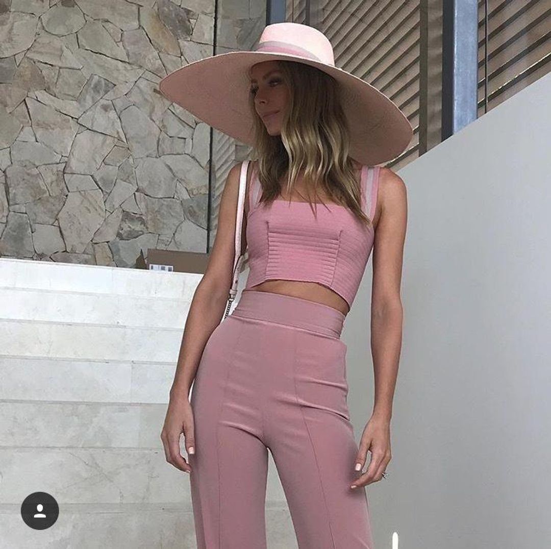 Lillian Khallouf Two piece Pantsuit Dusty Pink Size AU 6 for rent on The Volte - main image