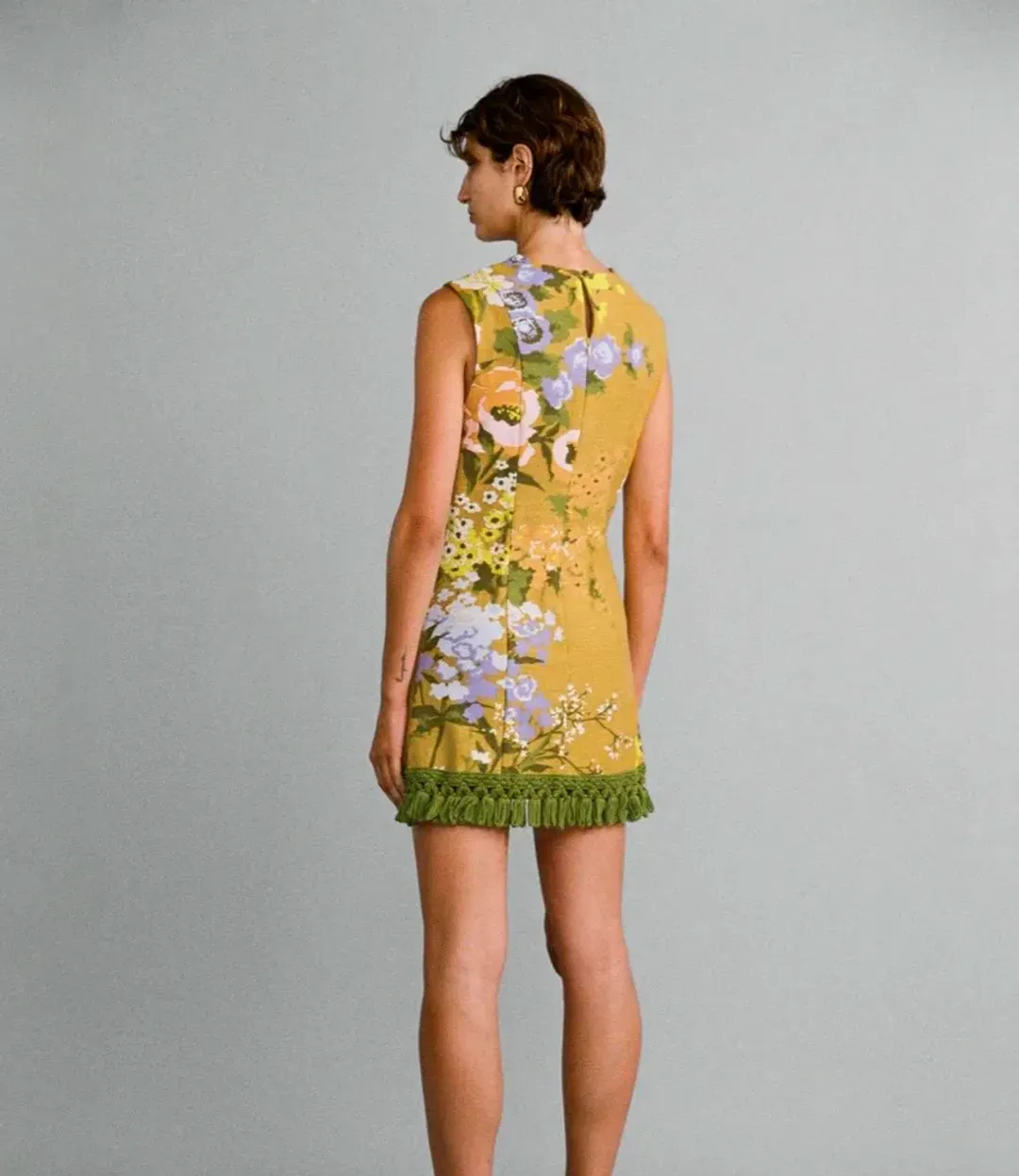 Lovaan Studios Mathilda Mini Yellow/Floral Size 8 for rent on The Volte - main image