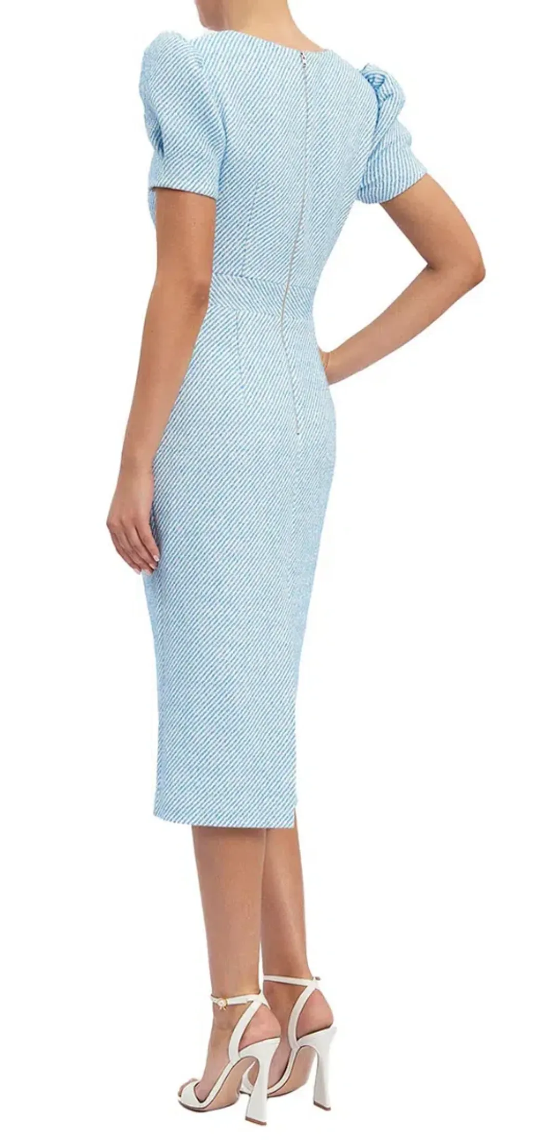 Rebecca Vallance Charlene Midi Blue & White Size AU10 for rent on The Volte - main image