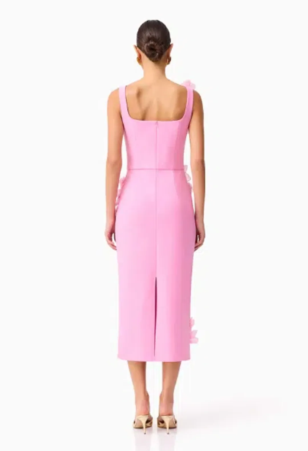 Elliatt Chantelle 3D Midi Dress Pink - 10 for rent on The Volte - main image