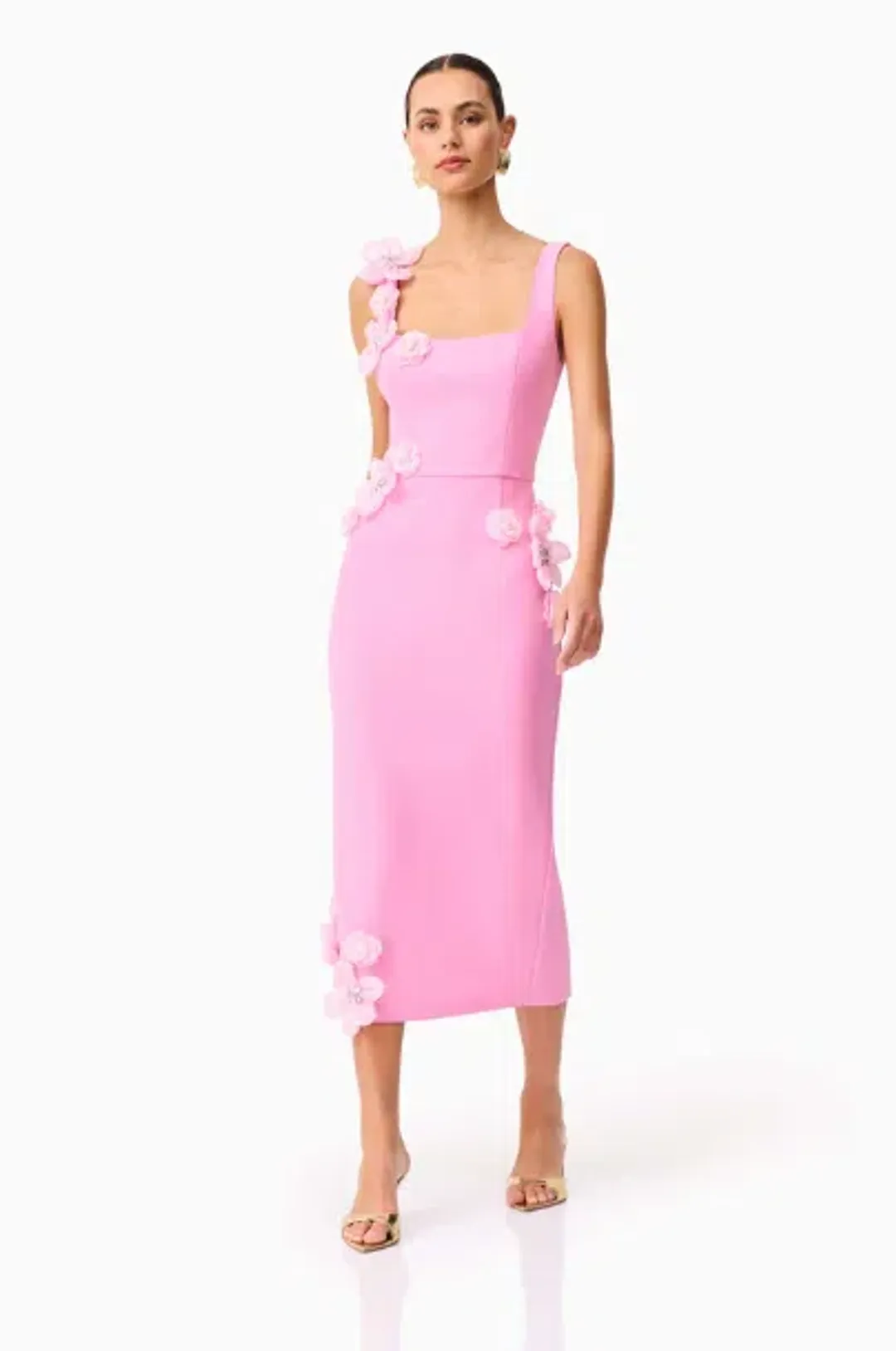 Elliatt Chantelle 3D Midi Dress Pink - 10 for rent on The Volte - main image