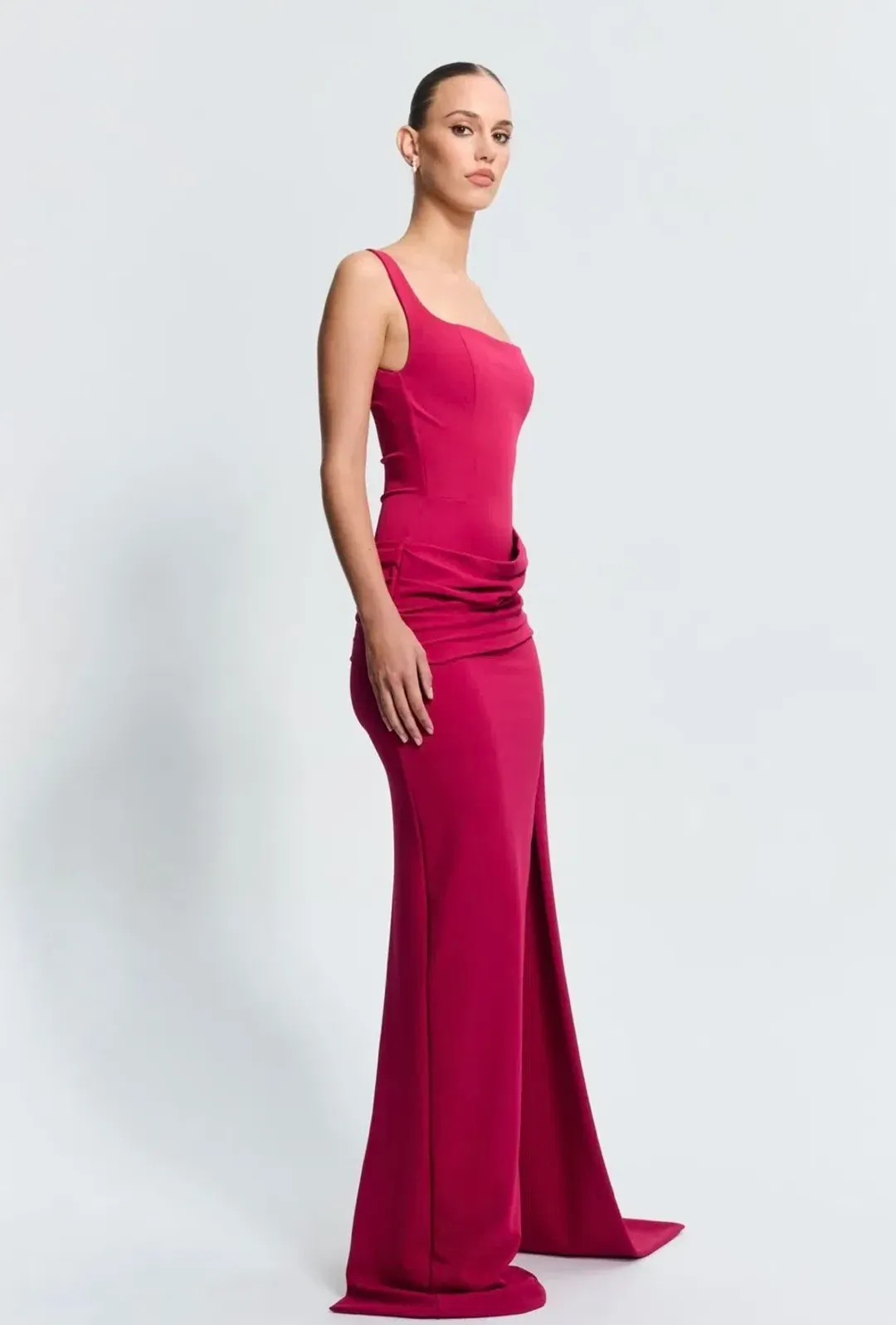 Effie Kats MERLE GOWN - RASPBERRY for rent on The Volte - main image
