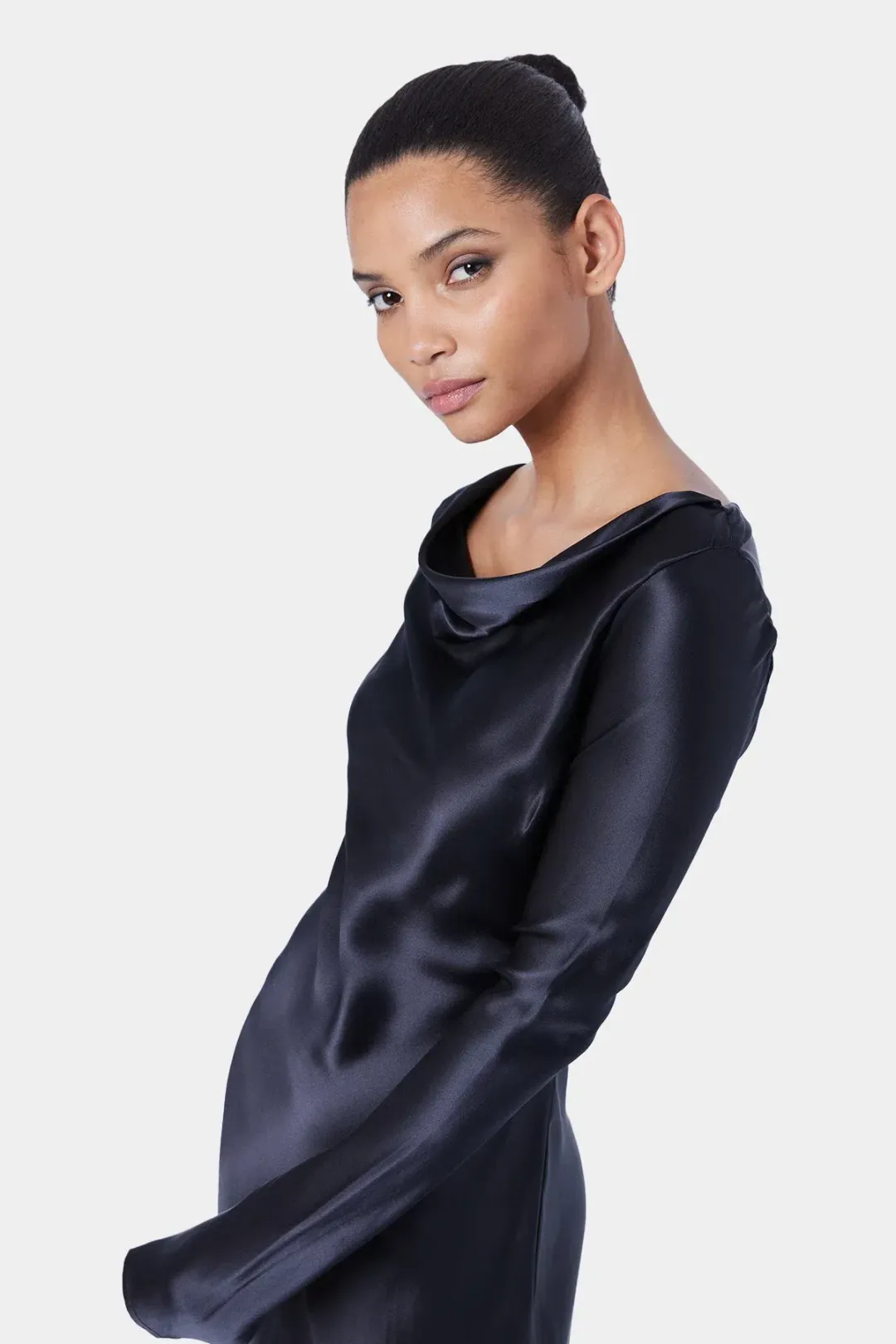 Ginia, Asym Splice LS Dress, Size M for rent on The Volte - main image