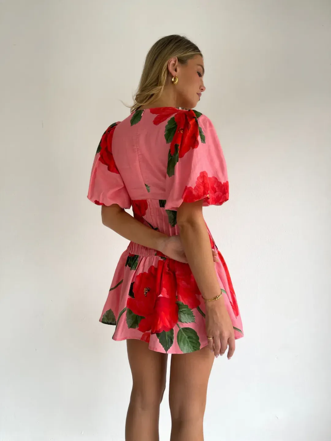 By Nicola Neve Mini Dress size 10 Raspberry Bloom for rent on The Volte - main image