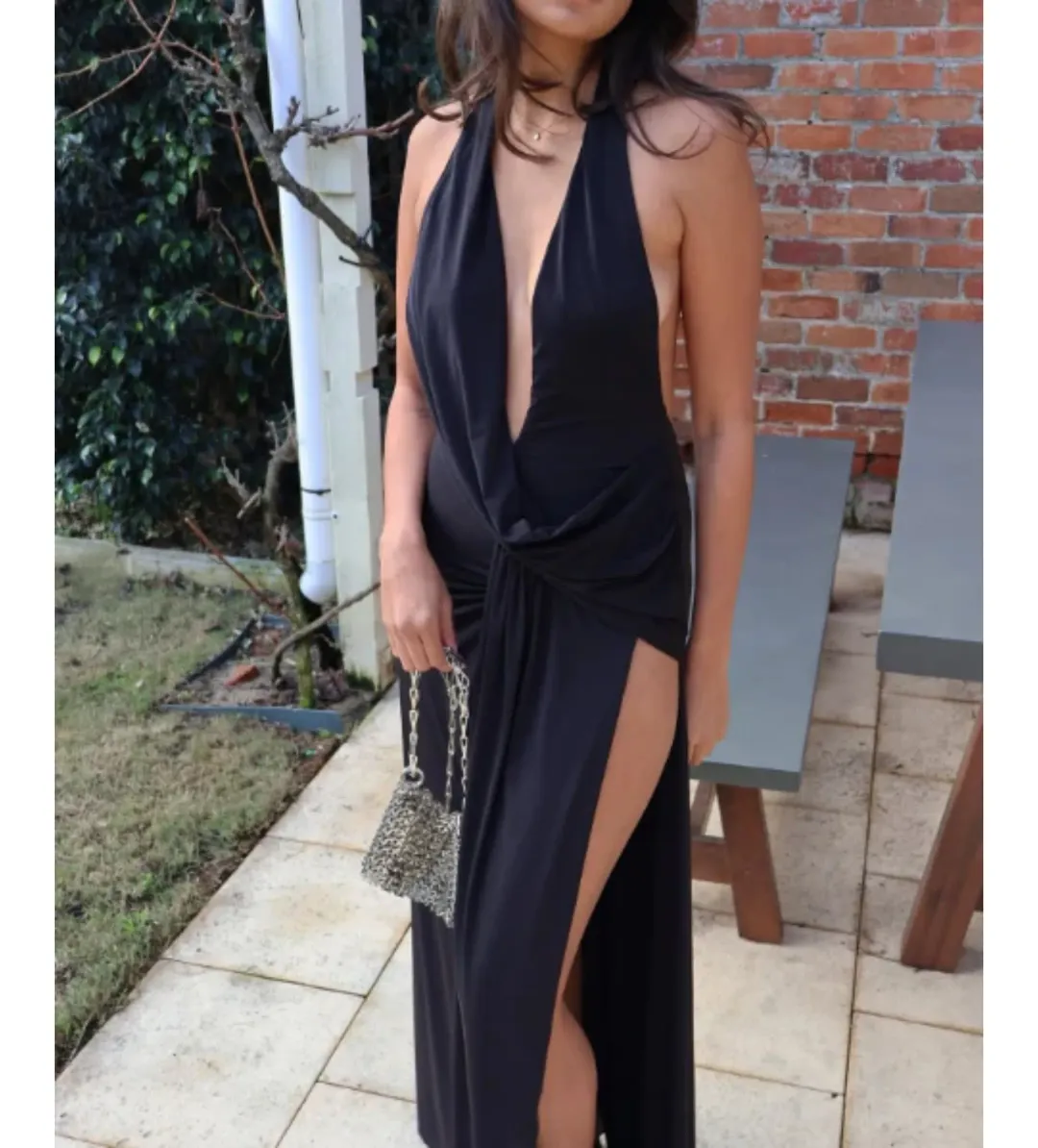 Natalie Rolt Winona Gown Black Size 6 for rent on The Volte - main image