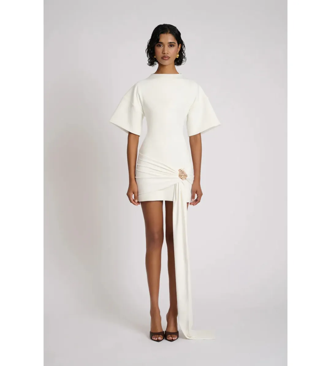 Eliya the Label Maxine Mini Dress White Size 10 for rent on The Volte - main image