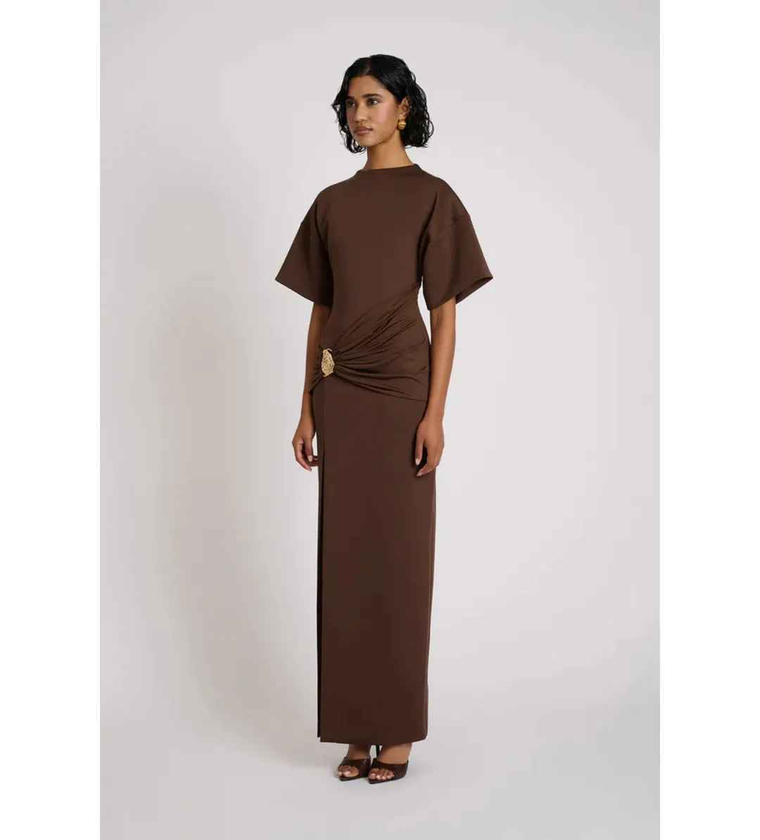 Eliya the Label Aldo Maxi Dress Chocolate Size 8 for rent on The Volte - main image