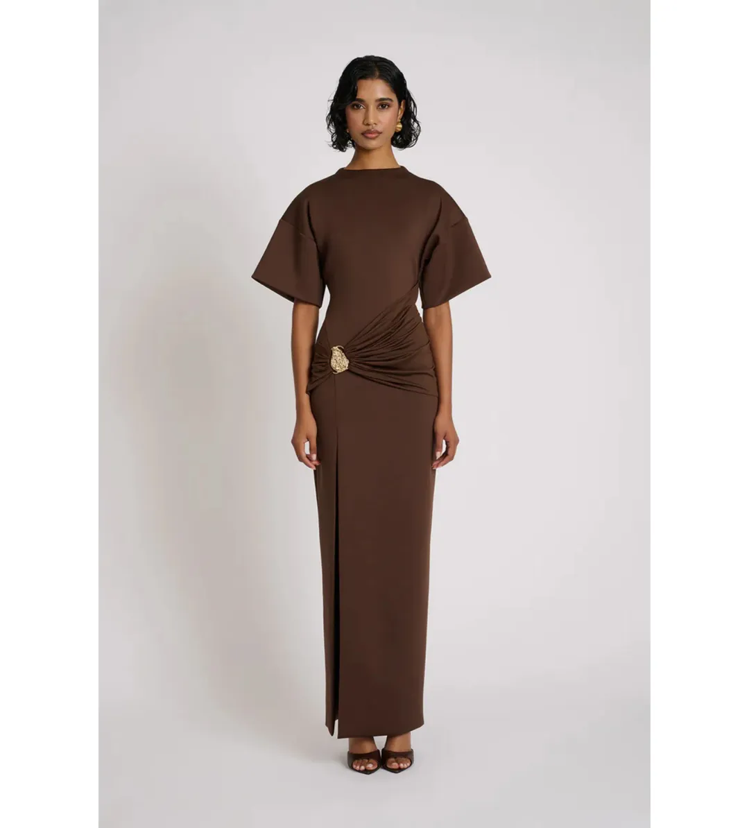 Eliya the Label Aldo Maxi Dress Chocolate Size 8 for rent on The Volte - main image