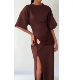 Eliya the Label Aldo Maxi Dress Chocolate Size 8 for rent on The Volte - image 5