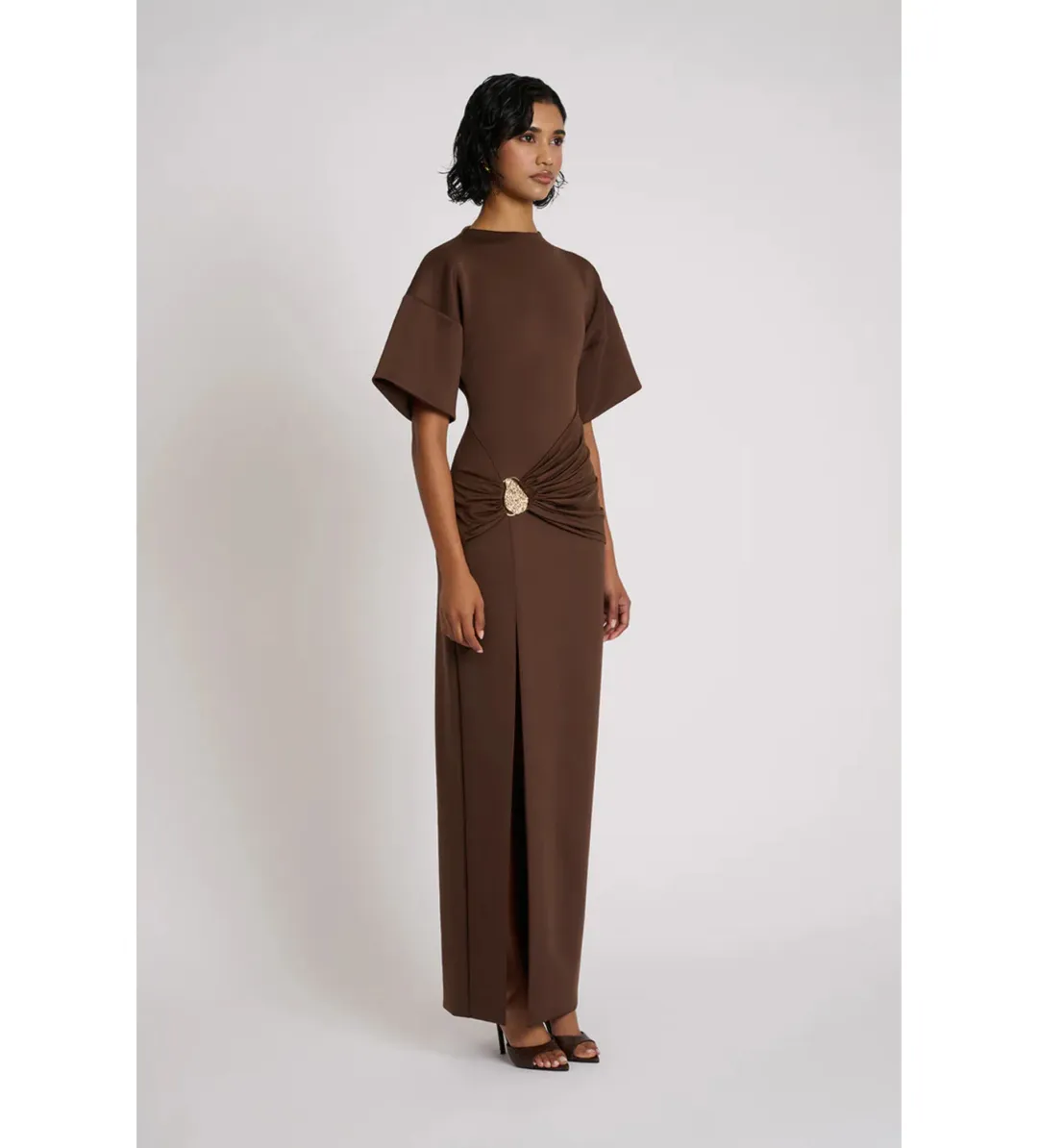 Eliya the Label Aldo Maxi Dress Chocolate Size 8 for rent on The Volte - main image