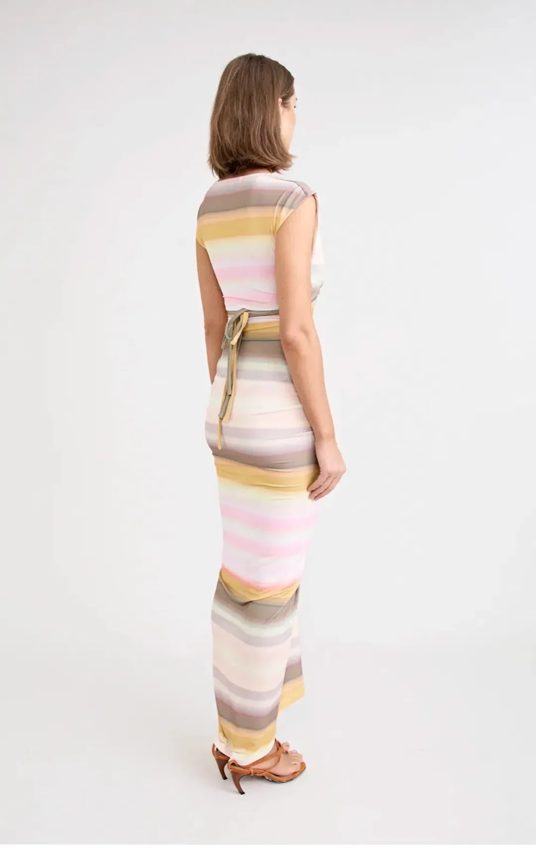 Elara Dress Peach - Pfeiffer - XS for rent on The Volte - main image