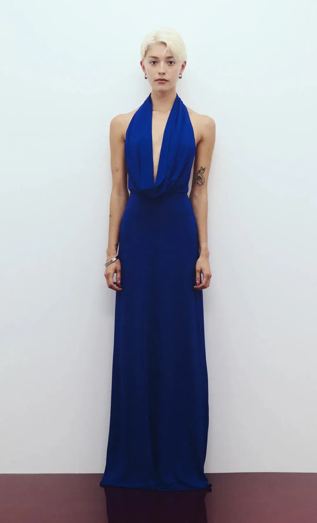 Bec & Bridge Nessie Cowl Dress / Blue / Size 6 for rent on The Volte - main image