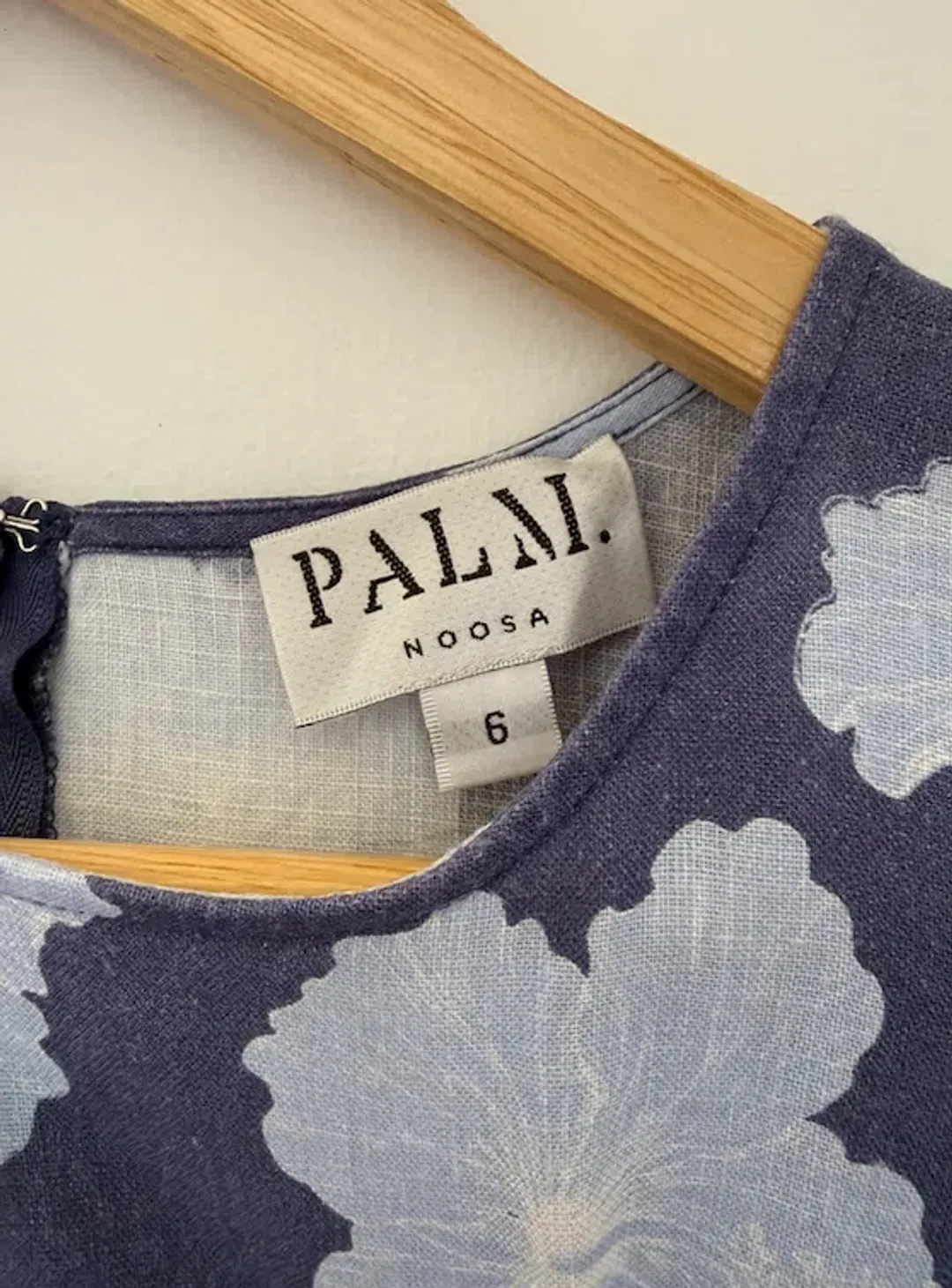 Palm Noosa Magnolia Dress in Blue Hibiscus for rent on The Volte - main image