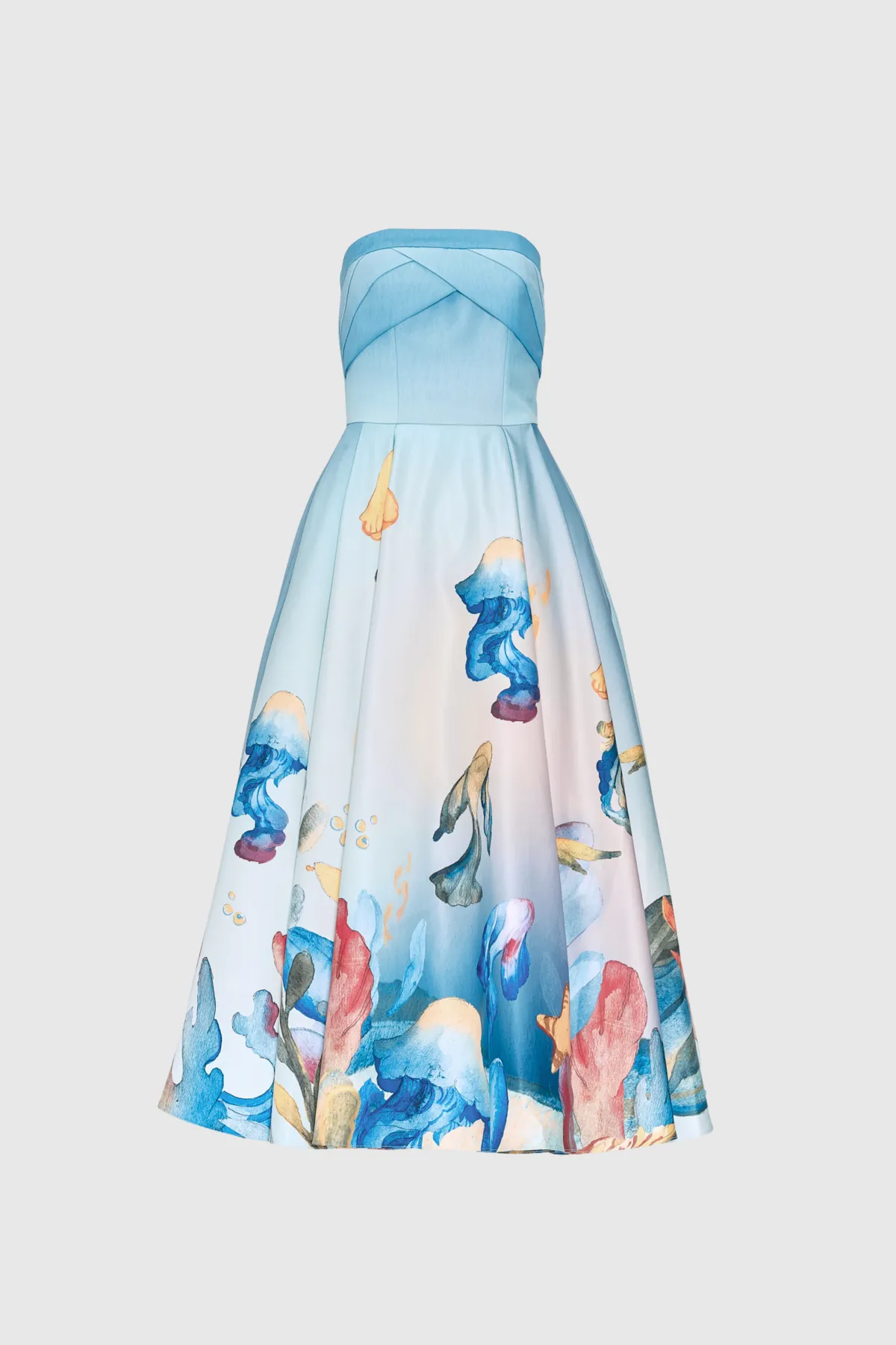 Justin Tong Aquarelle Midi Dress Multi Size 16 for rent on The Volte - main image