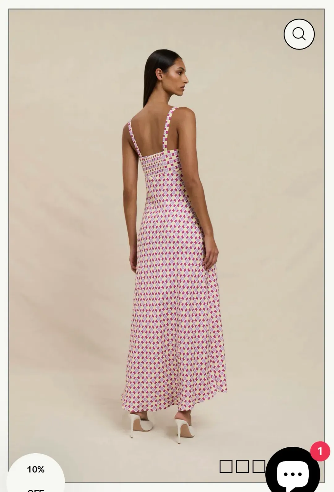 BY JOHNNY. Zinnia Geo Bias Midi Dress for rent on The Volte - main image