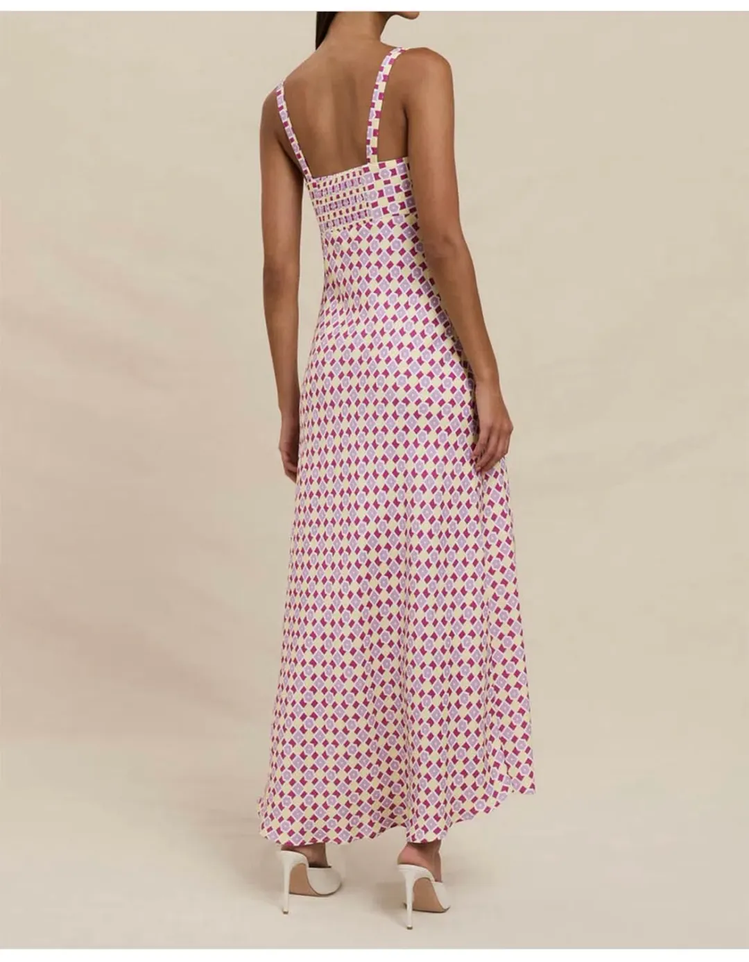BY JOHNNY. Zinnia Geo Bias Midi Dress for rent on The Volte - main image