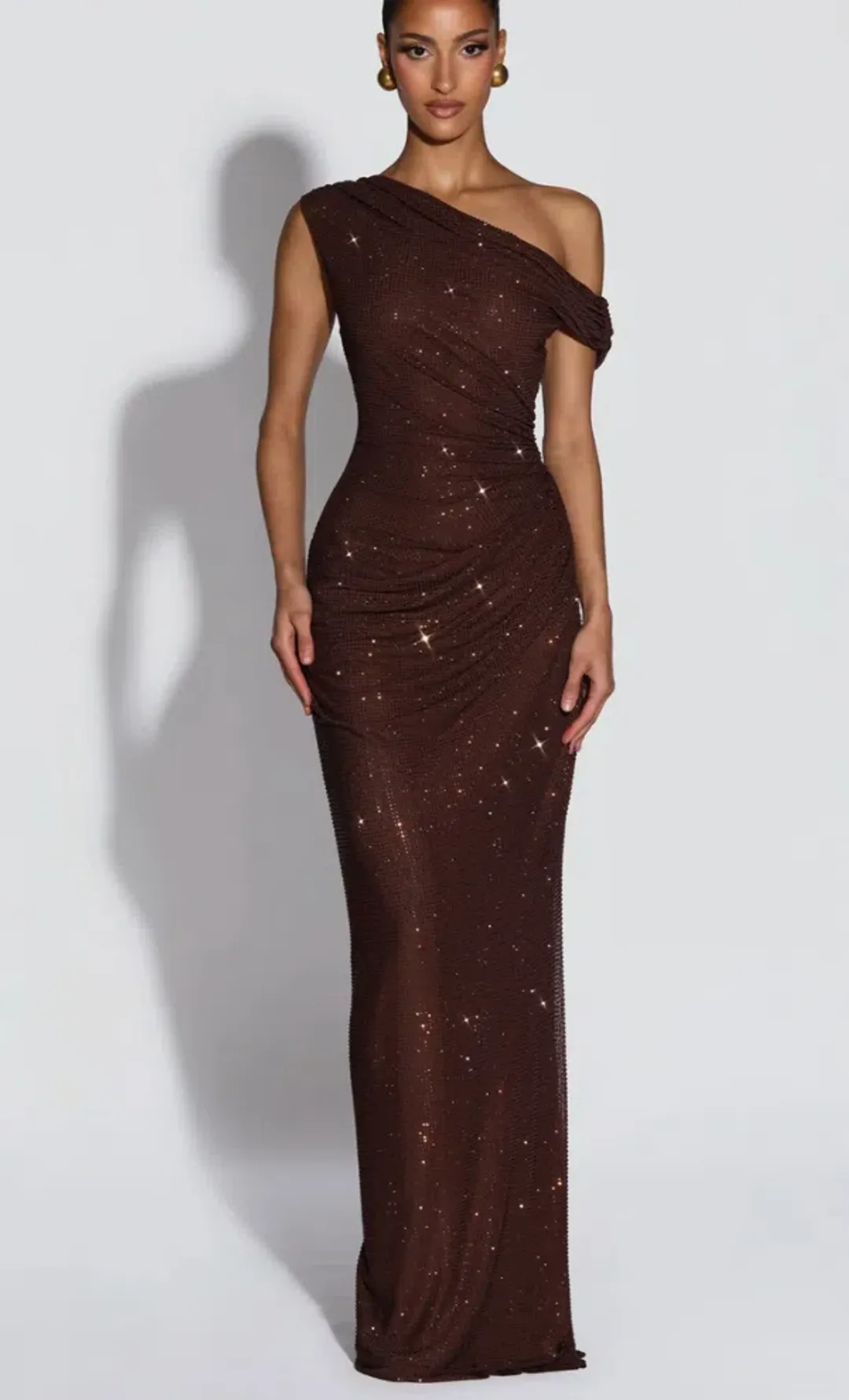 Ottilie Maxi Dress - Plum Brown Size S for rent on The Volte - main image