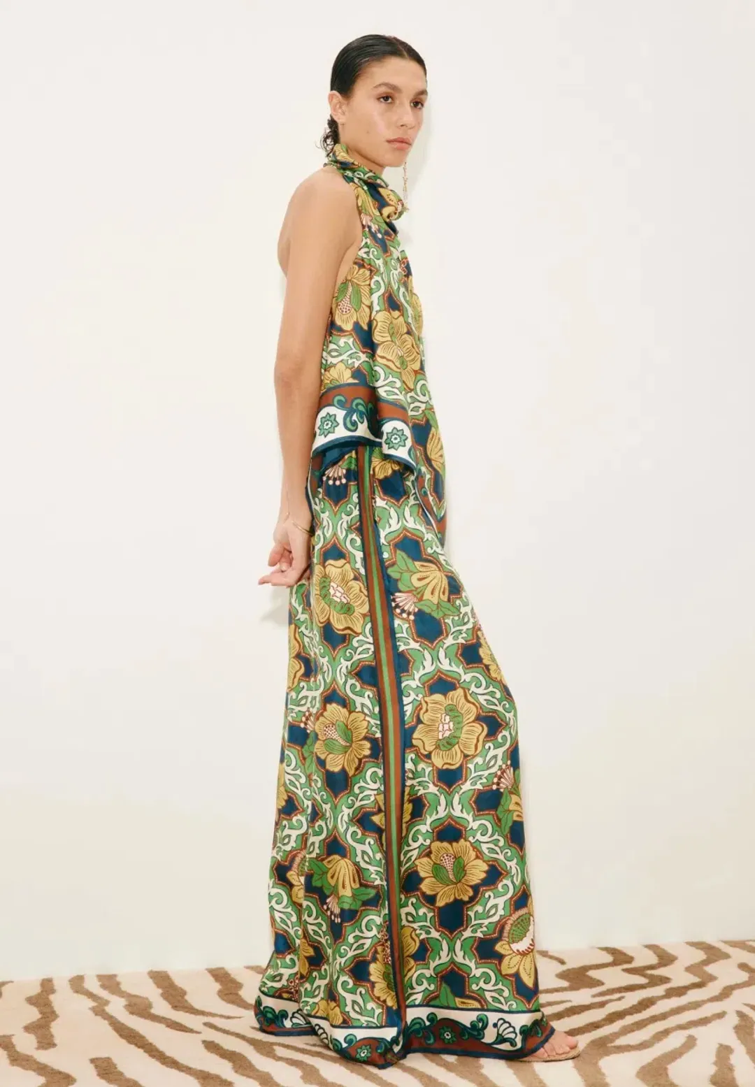 Alémais Liana Silk Top and Palazzo Pant Set Size 16AU for rent on The Volte - main image