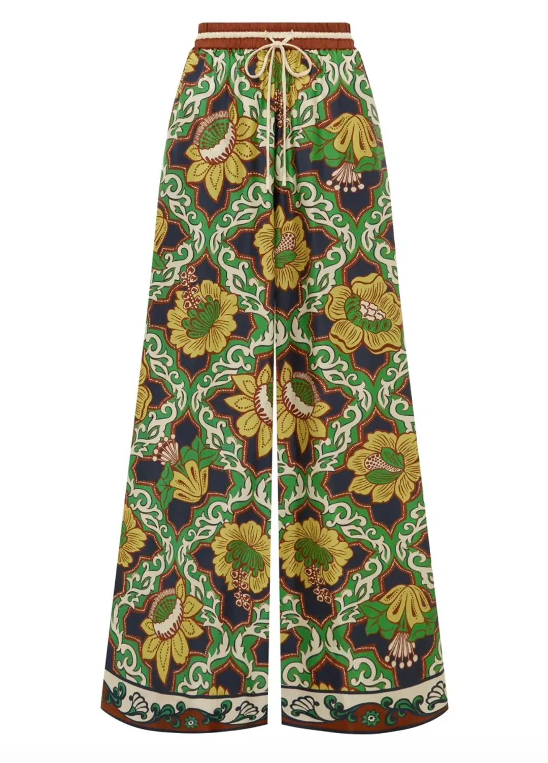 Alémais Liana Silk Top and Palazzo Pant Set Size 16AU for rent on The Volte - main image