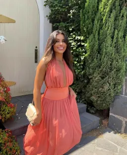 Arcina Ori Serena Maxi Dress in Coral Size Small for rent on The Volte - image 3
