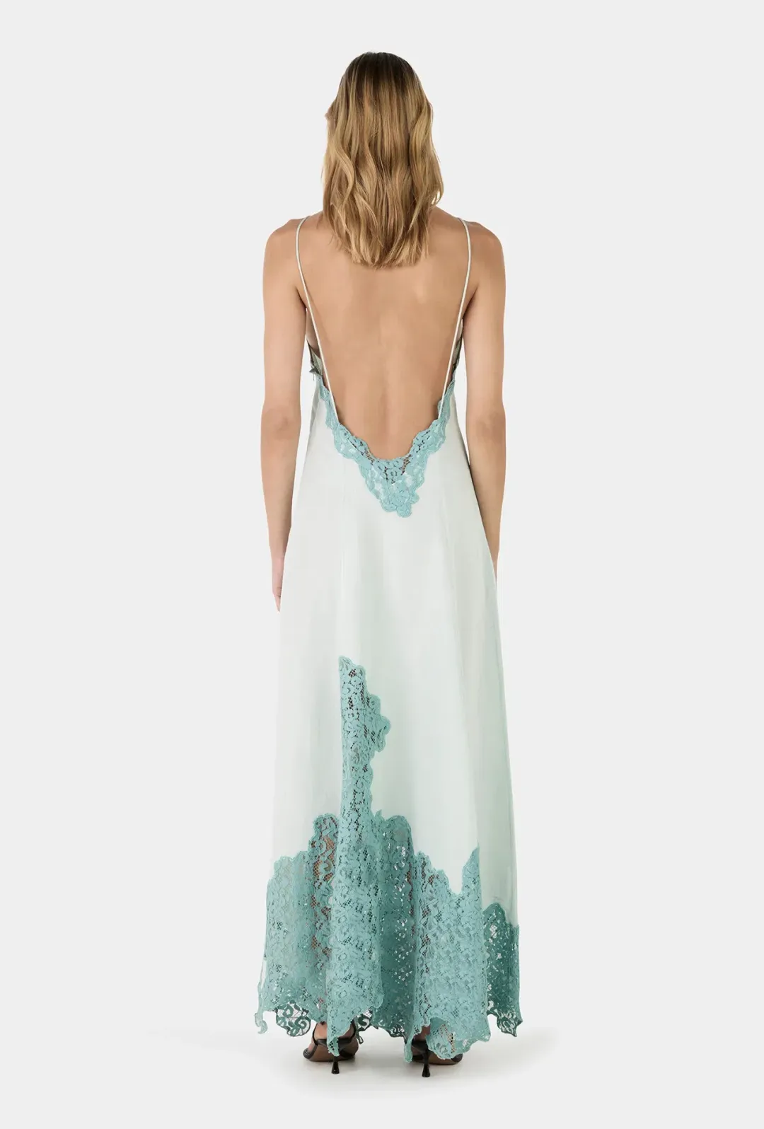 Hansen and Gretel Juno Maxi Dress Seaspray  for rent on The Volte - main image